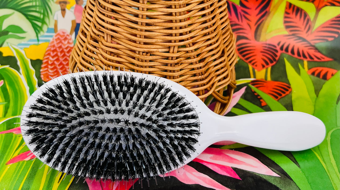 🌿 Brosse Ovale Antistatique | Démêlage Doux & Brillance Naturelle