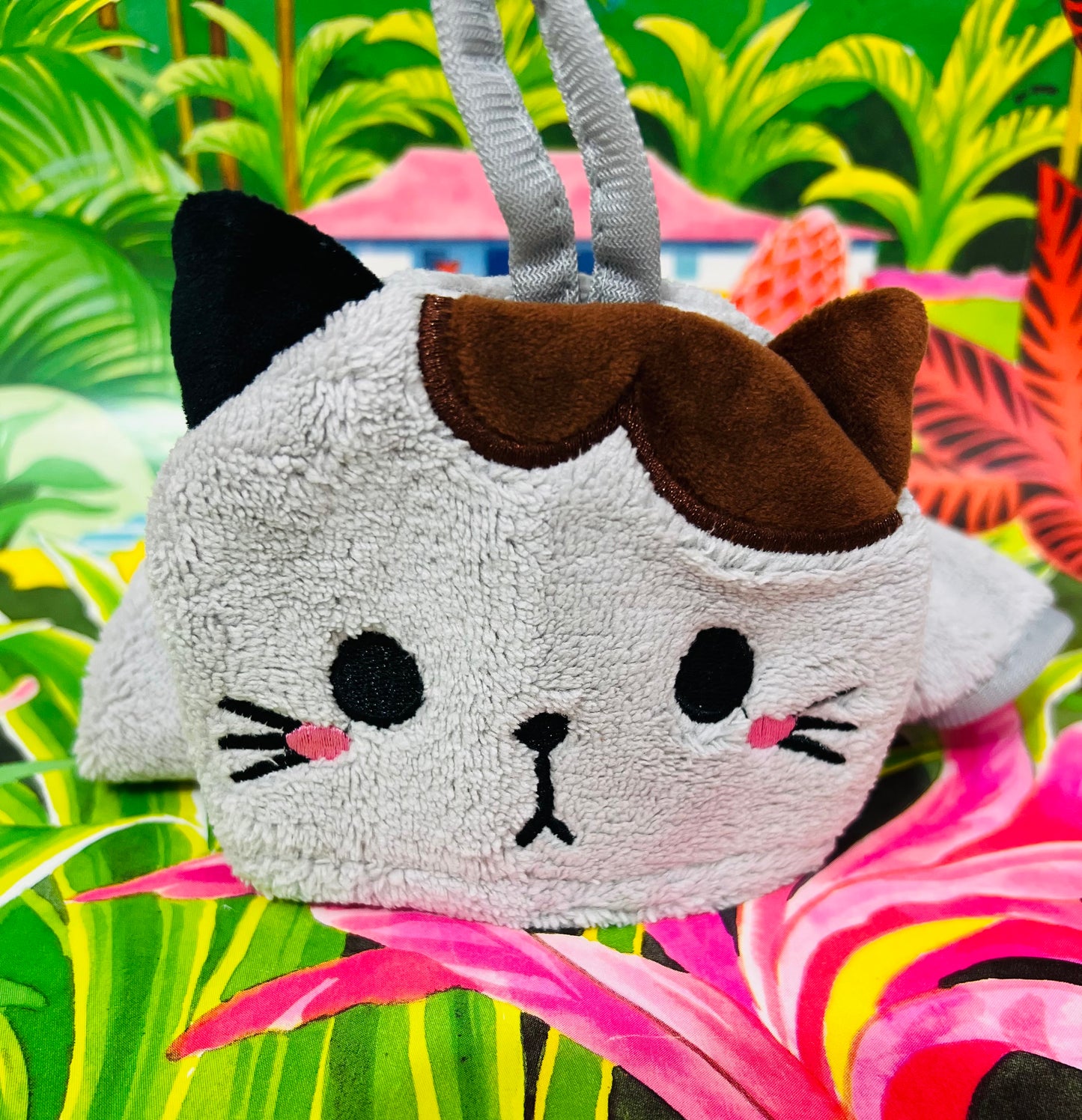 Cute Hand Towel – Ultra-Soft Coral Fleece with Cat Motif