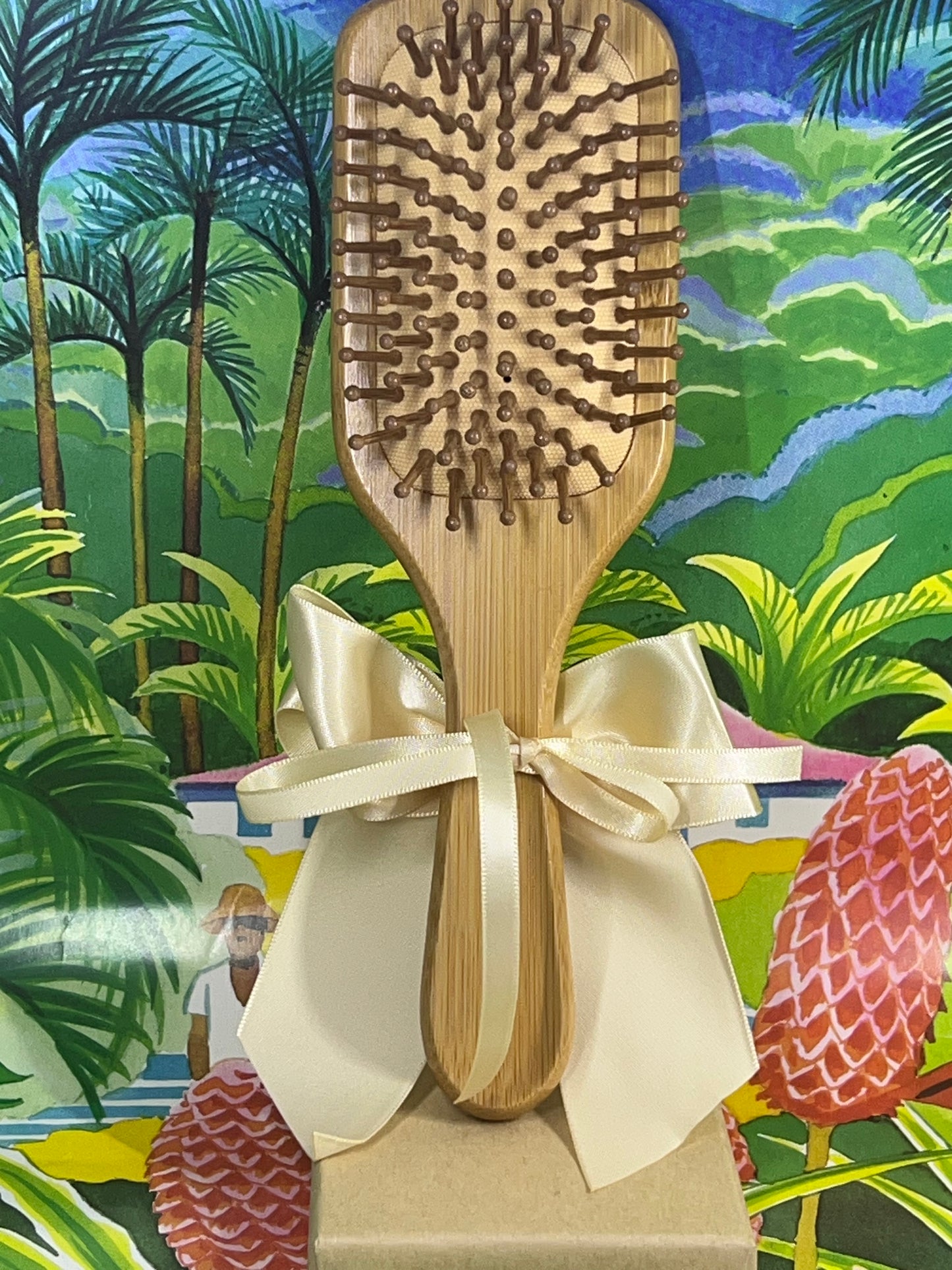 🌿 Brosse à Cheveux en Bambou | Démêlage Naturel & Massage du Cuir Chevelu
