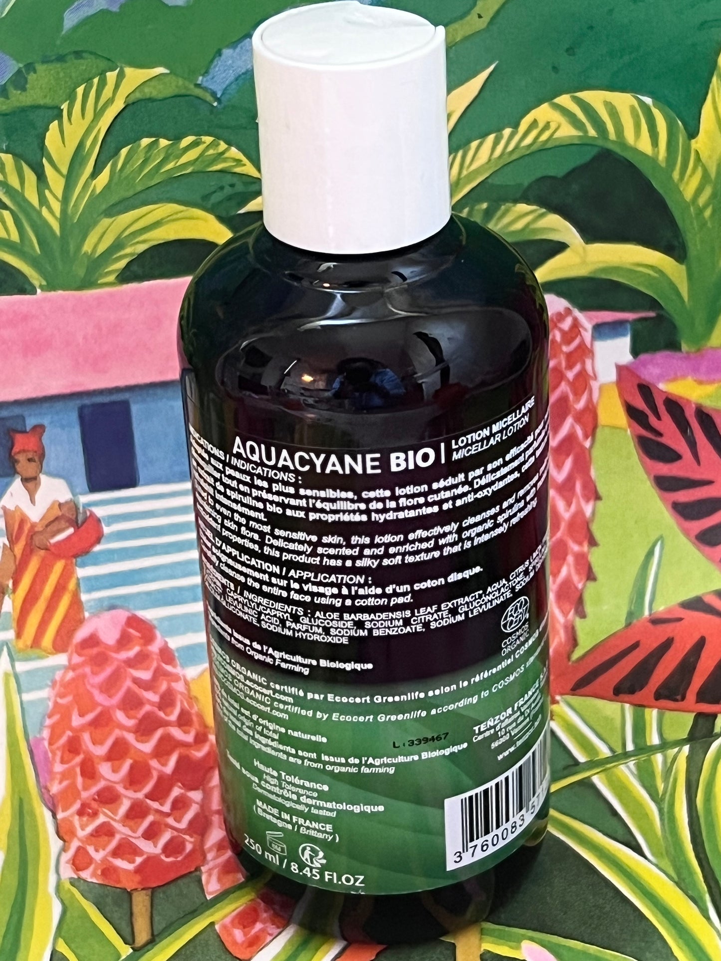 Lotion Micellaire Aquacyane à la Spiruline Bio – Tenzor - 250ml
