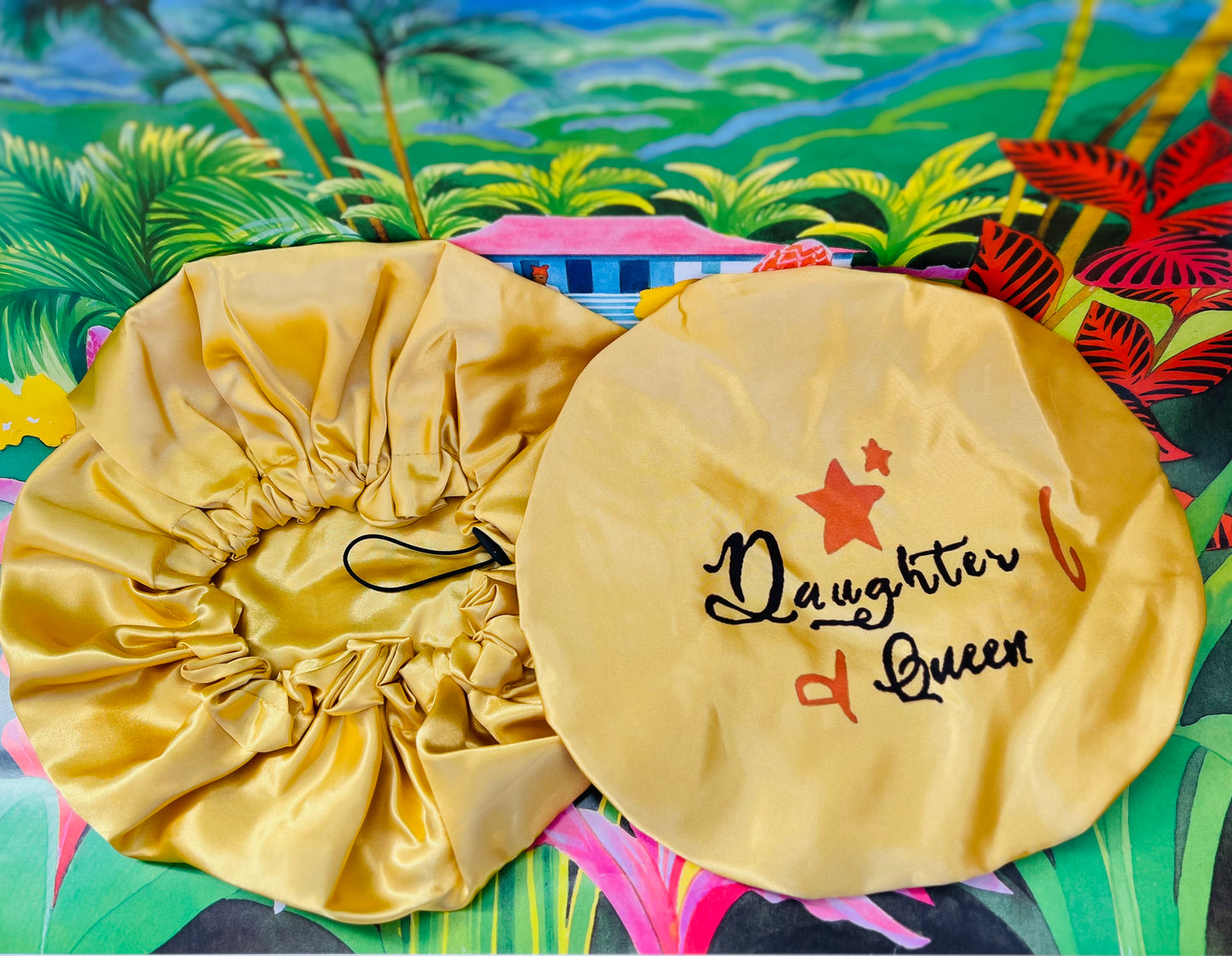 🌸 Bonnet en satin mère & fille – Duo d’élégance et de protection