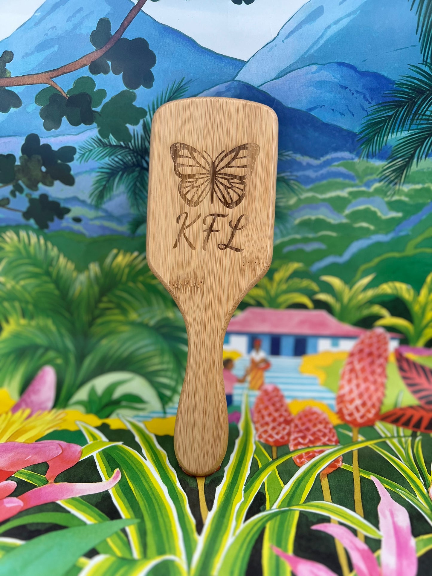 🌿 Brosse à Cheveux en Bambou | Démêlage Naturel & Massage du Cuir Chevelu