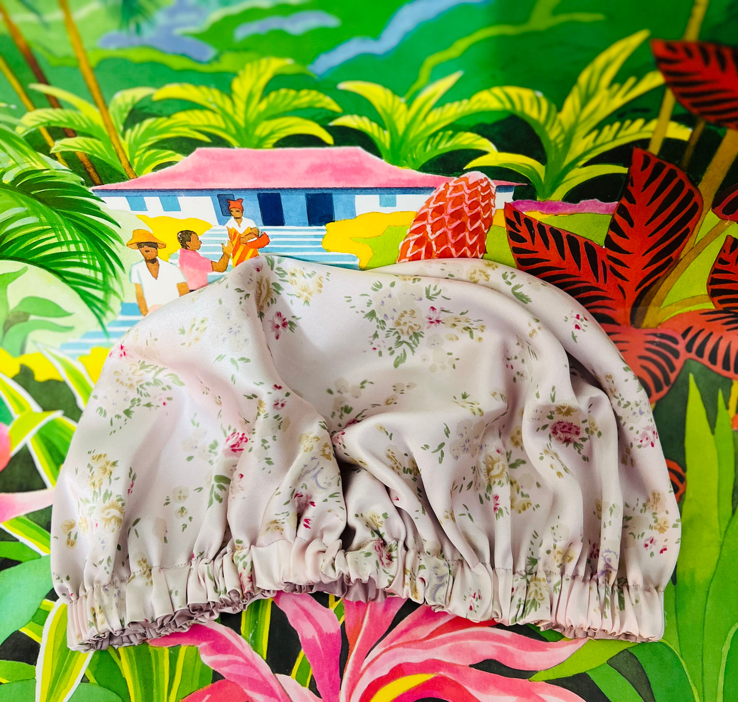 Reversible Floral Silk Sleep Bonnet – Miss Tina