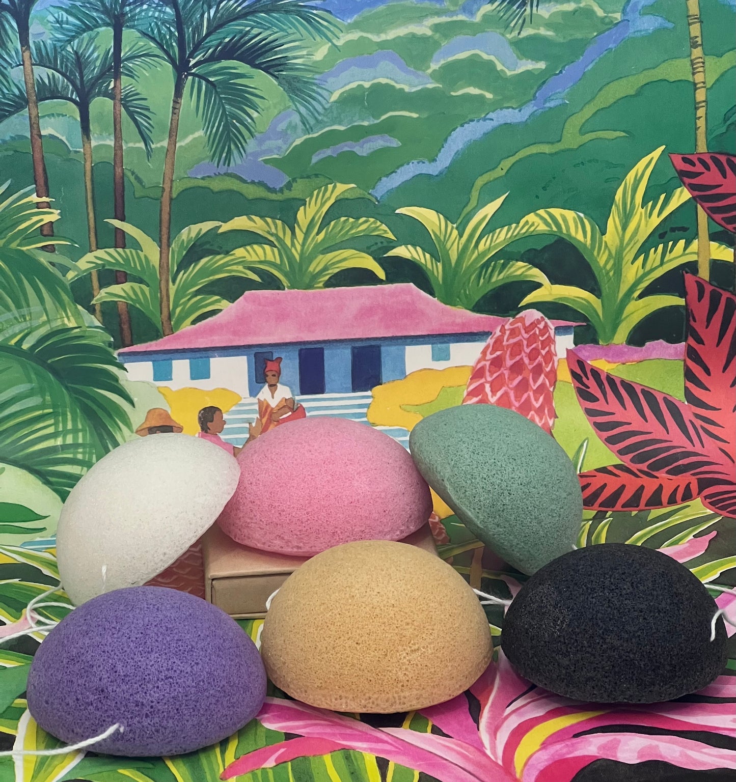 Éponge Konjac Naturelle – Nettoyage Doux & Exfoliation