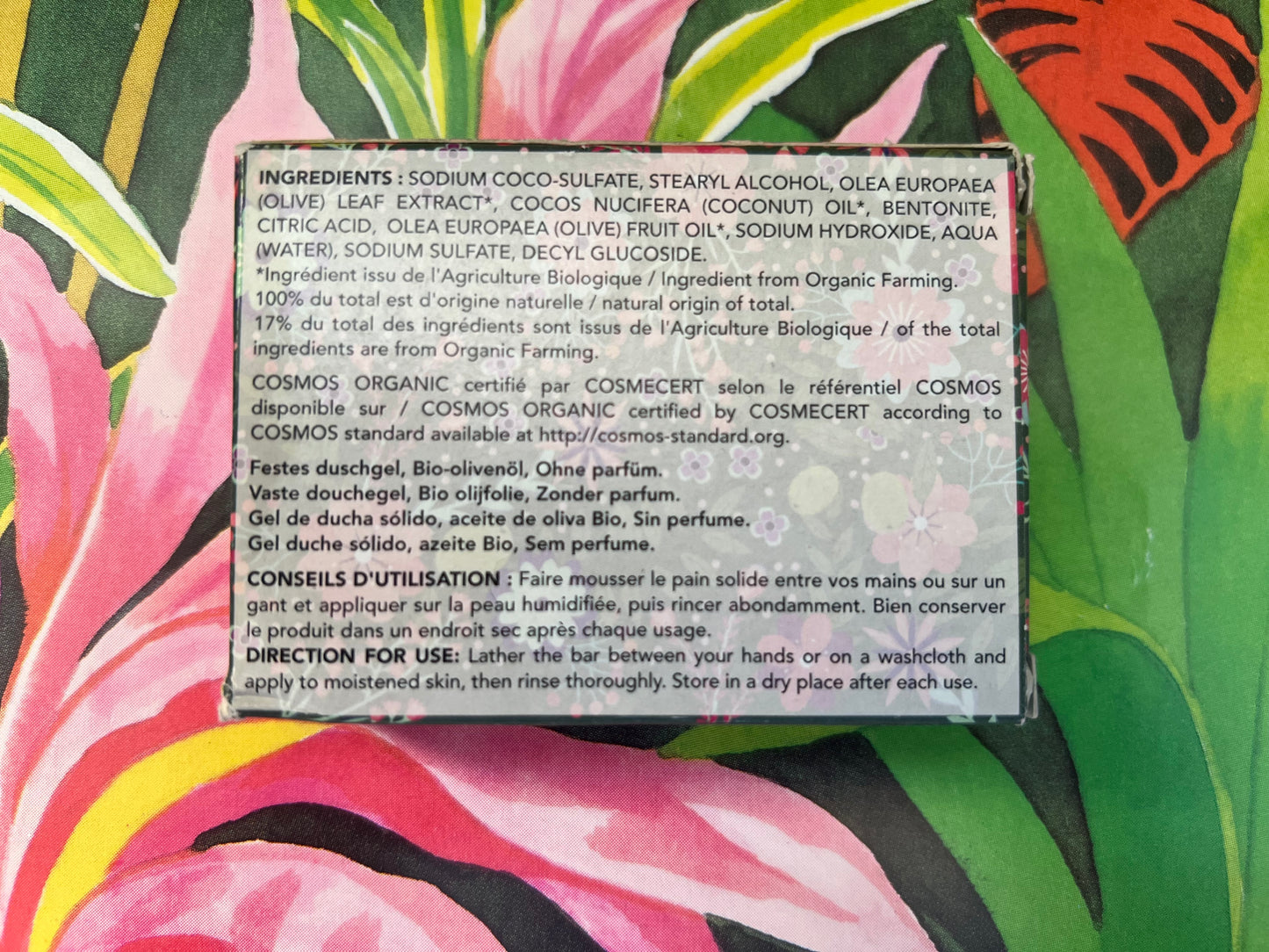 Gel douche solide sans parfum à l'huile d'olive bio - 85g