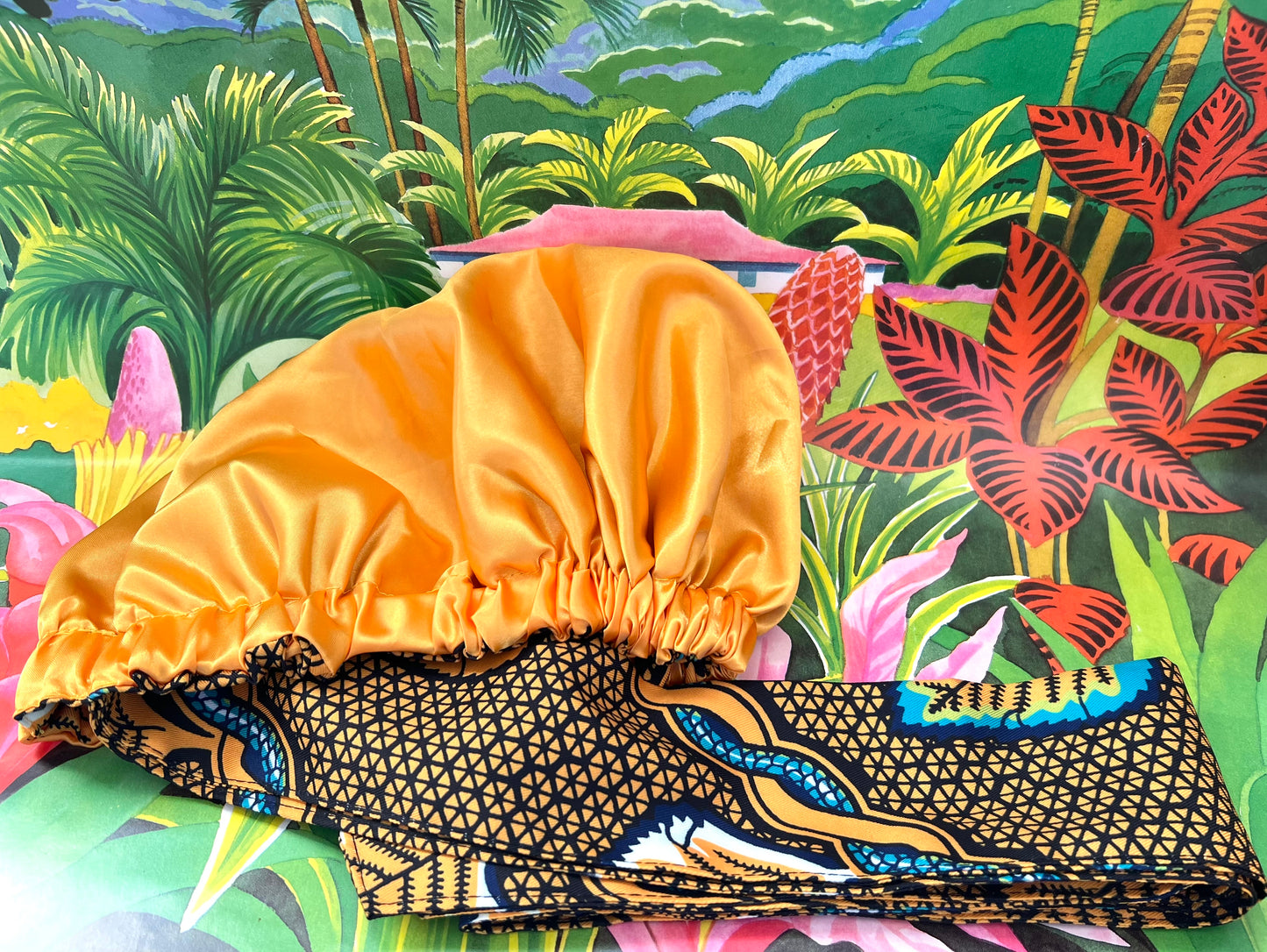 🌿 Turban Bohème en Wax - Miss Ama | Élégance & Identité Africaine