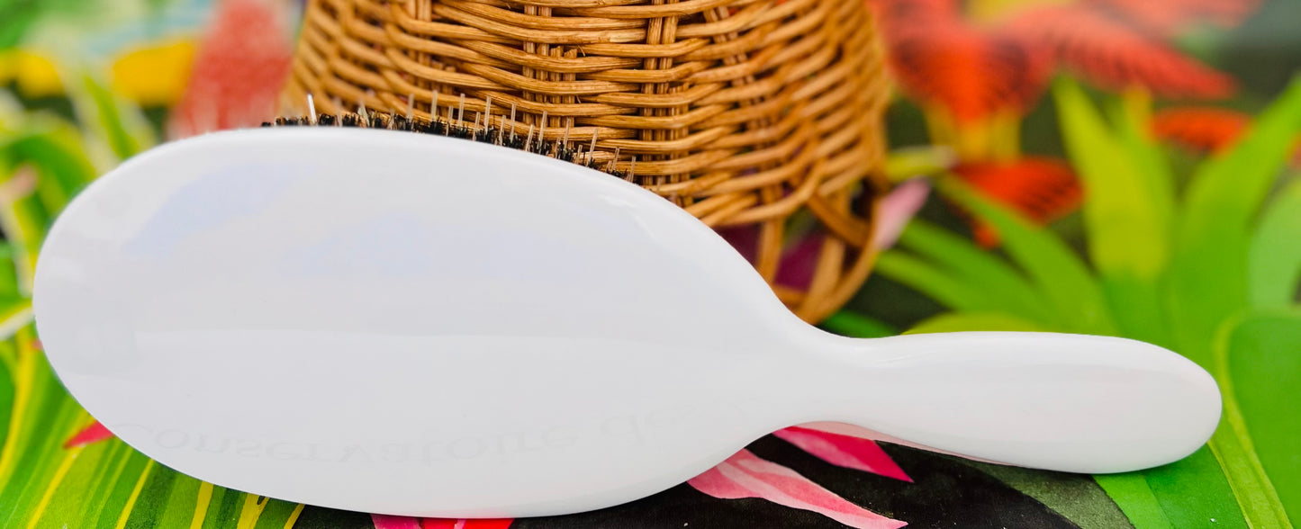 🌿 Brosse Ovale Antistatique | Démêlage Doux & Brillance Naturelle