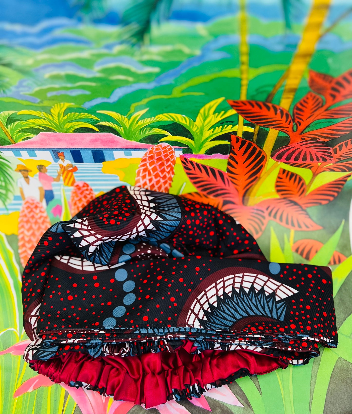 Wax Fabric Turban – Amina | African Elegance & Bold Style