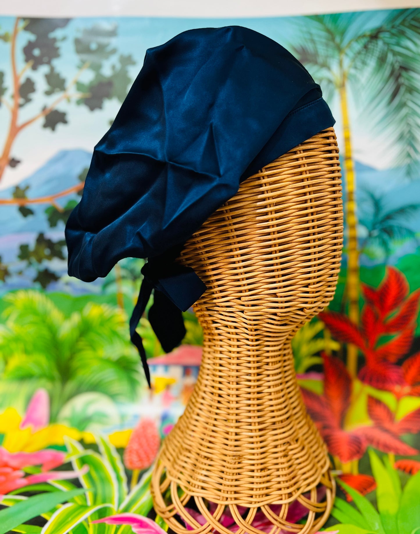 Bonnet de Soie de Mûrier 100% Luxueux - Bonnet de Nuit à Nœud Papillon Réglable - miss Julia
