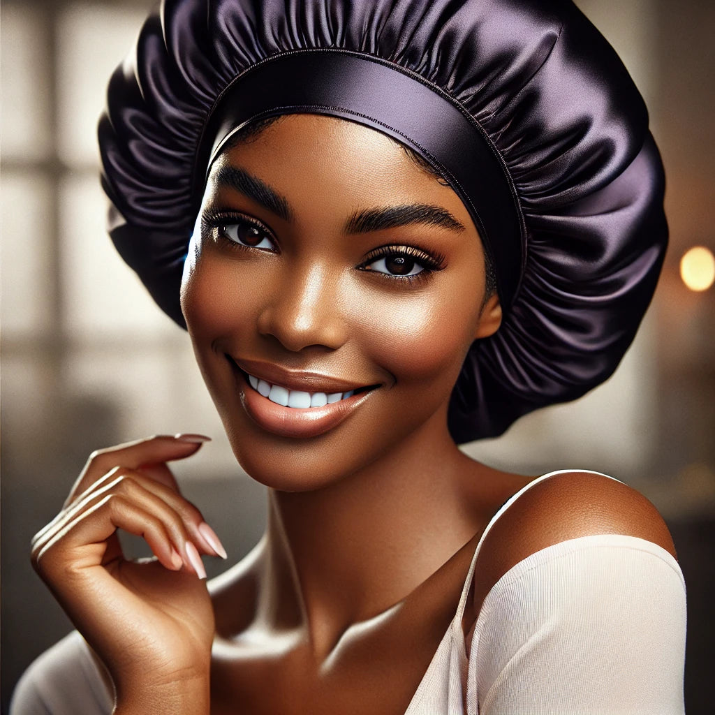 Bonnet de nuit en satin - miss Ashanti