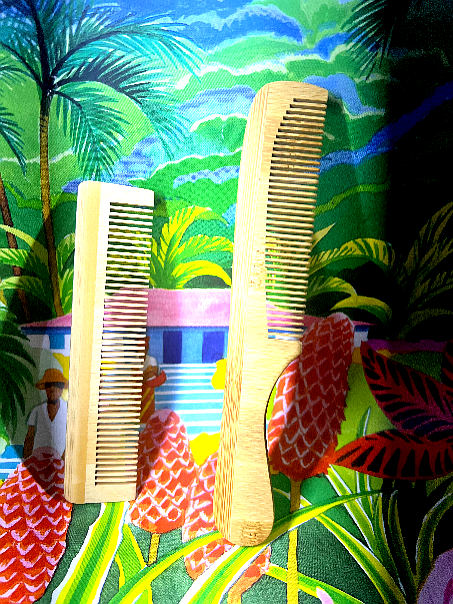 🌿 Lot de 2 Peignes en Bambou | Démêlage Doux & Soin Naturel des Cheveux
