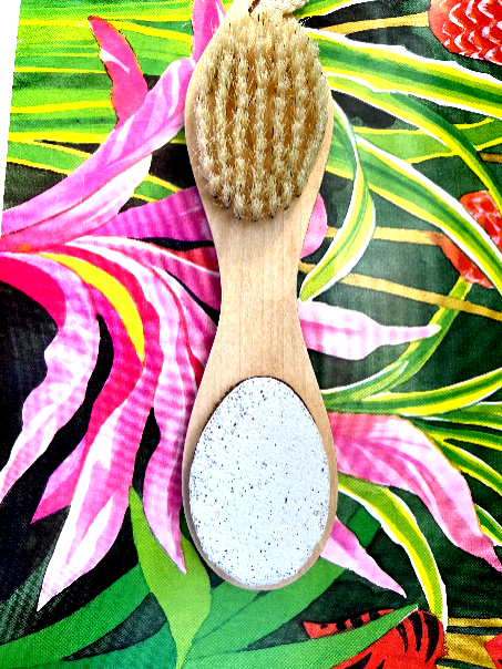 ✨ Exfoliant & Masseur de Pieds 4 en 1 en Bambou - Peau Douce & Soin Spa
