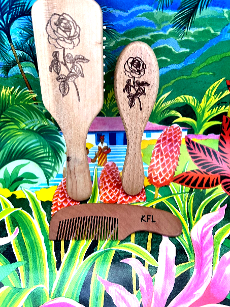 ✨ Bamboo Comb & Brush Gift Set | Natural Elegance & Hair Care ✨